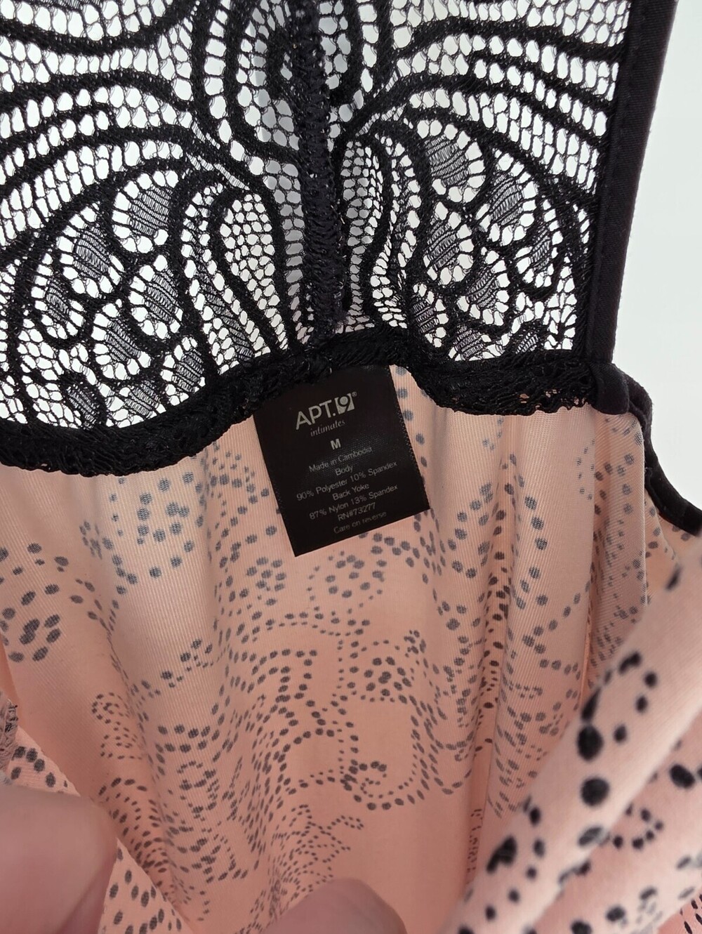 Apt 9 Intimates Womens Sz M Sleeveless Nightgown Light Pink Black Lace Soft - Picture 3 of 4